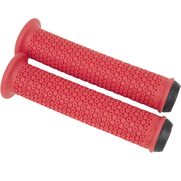 DK Shuko BMX Grips w/ Bar Ends - Flanged - Red