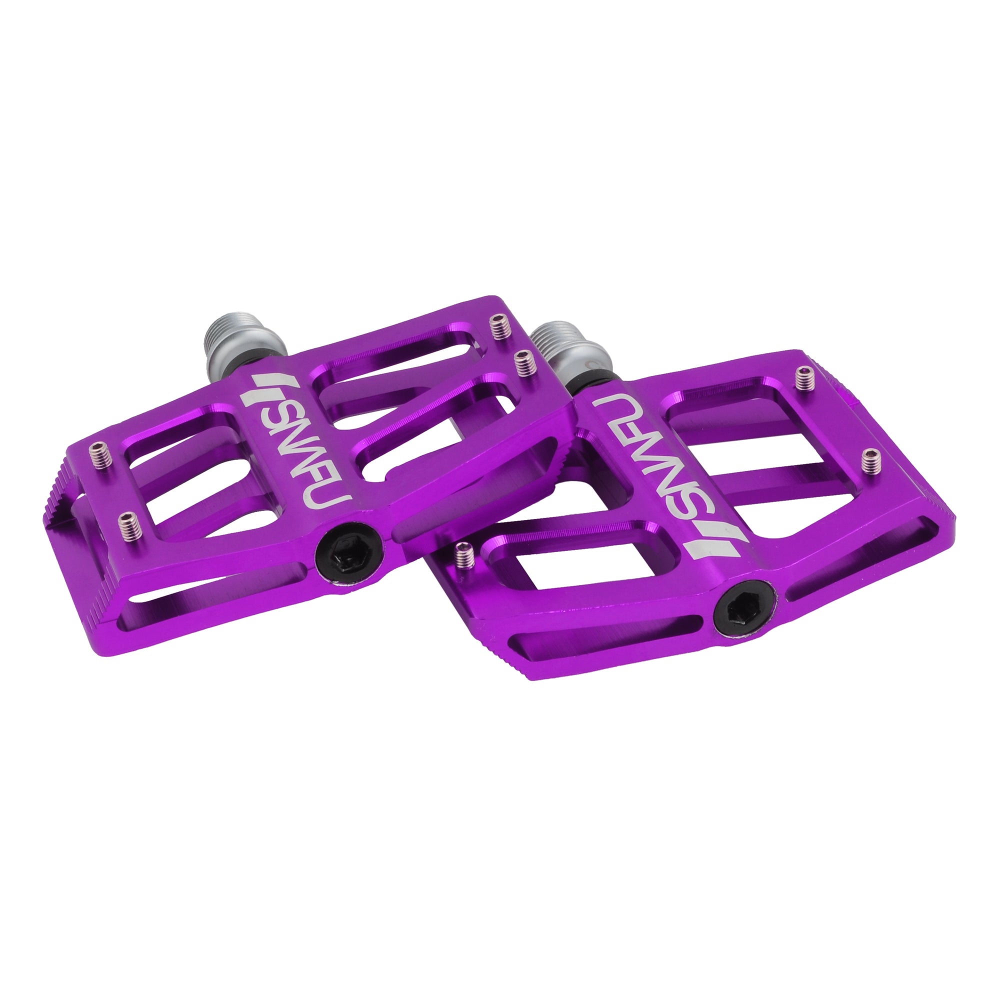 Snafu BMX Cactus Jr Aluminum Platform Pedals - Sealed - 9/16 - Purple