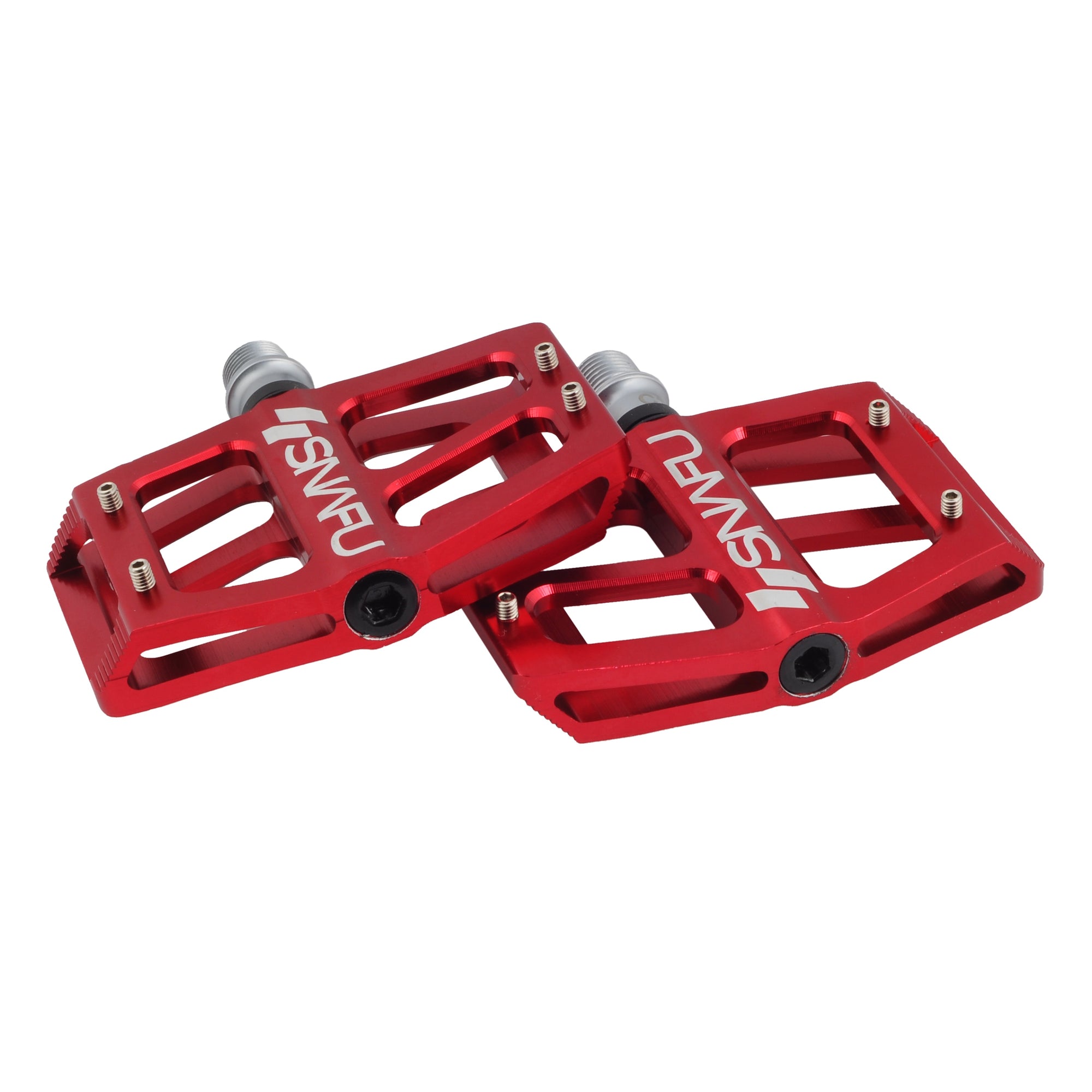 Snafu BMX Cactus Jr Aluminum Platform Pedals - Sealed - 9/16 - Red
