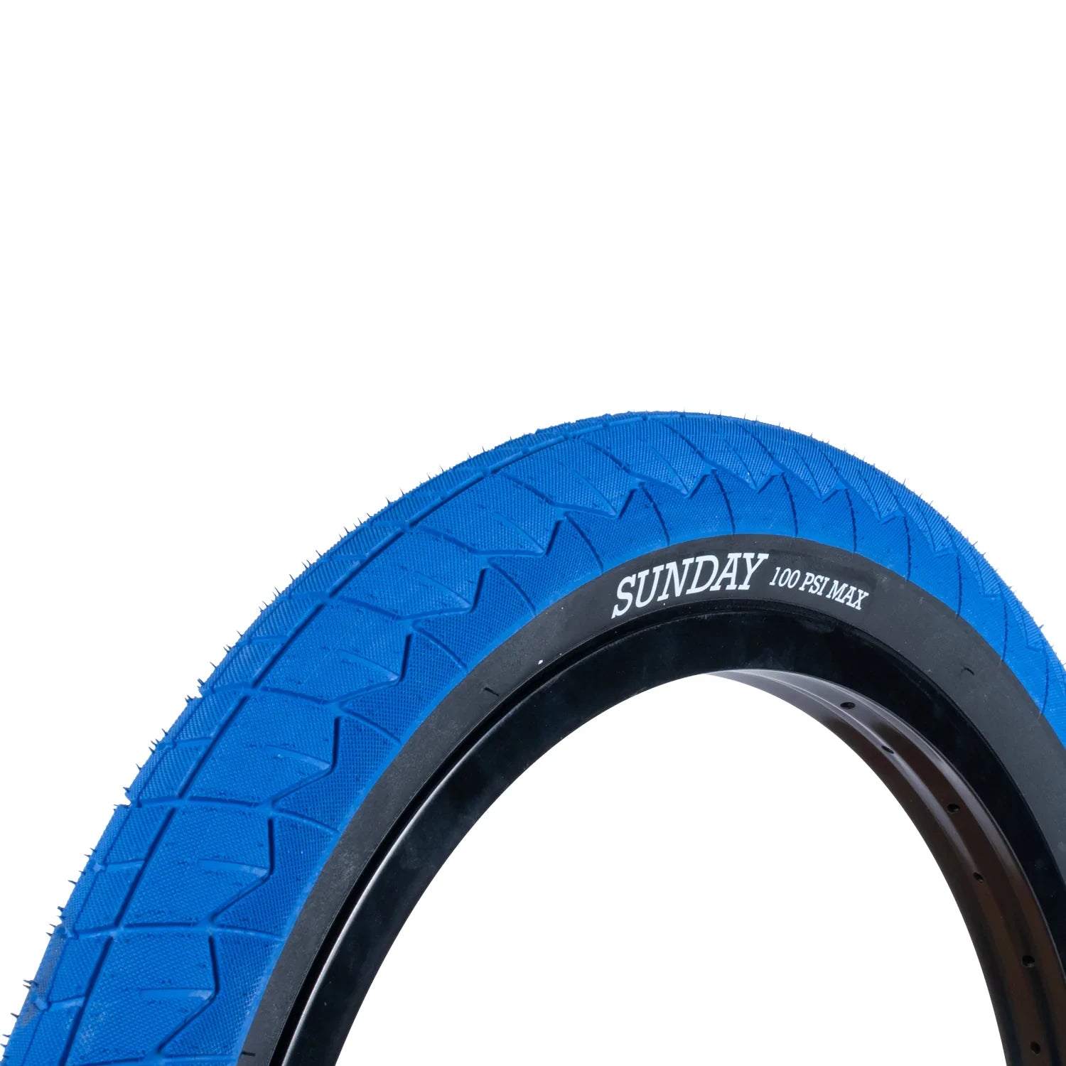20x2.40 Sunday BMX Current V2 Tire - 100 psi - Blue w/ Black Sidewall