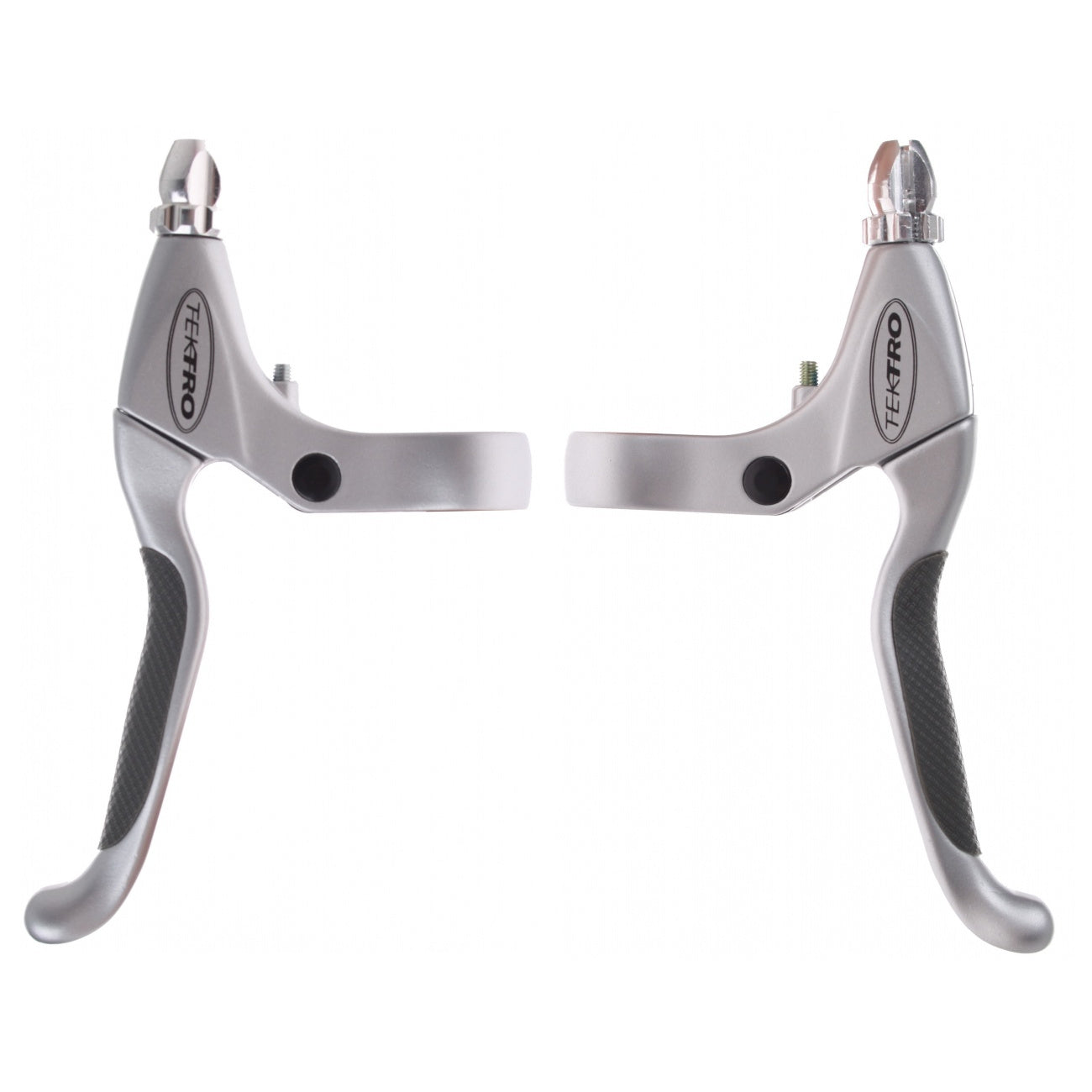 Tektro 4 Finger Alloy Brake Lever Set w Grippers Pair Silver