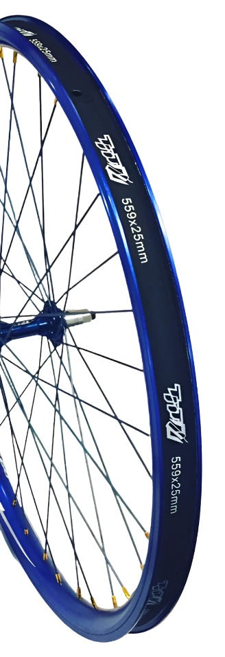 26" TNT Bicycles Vinyl Rim Strips - Pair - 559mm x 25mm- Black w/ white logo