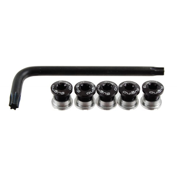 パーツ SUGINO #701 Single Chain Ring Bolt Set Sugino #701 Single Alloy Chainring Bolts - 5 bolts - Black