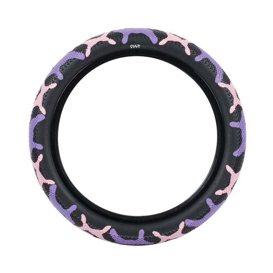 16x2.30 Cult BMX Vans Tire - Purps Camo (Purple & Pink) w/ Black Sidewall