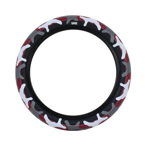 20x2.40 Cult BMX Vans Tire - Dark Red Camo w/ Black Sidewall