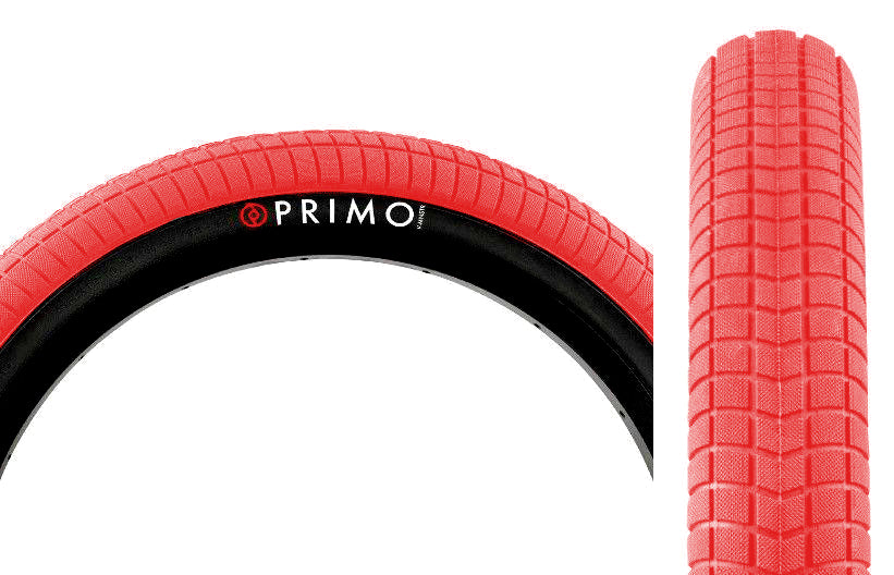 20x2.40 Primo V Monster BMX Tire Red w Black Sidewall BMXGuru C W Cycle