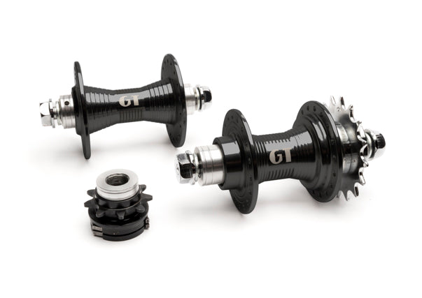 GT Superlace High Flange Cassette BMX Hubset - 36h - Female axle - Black